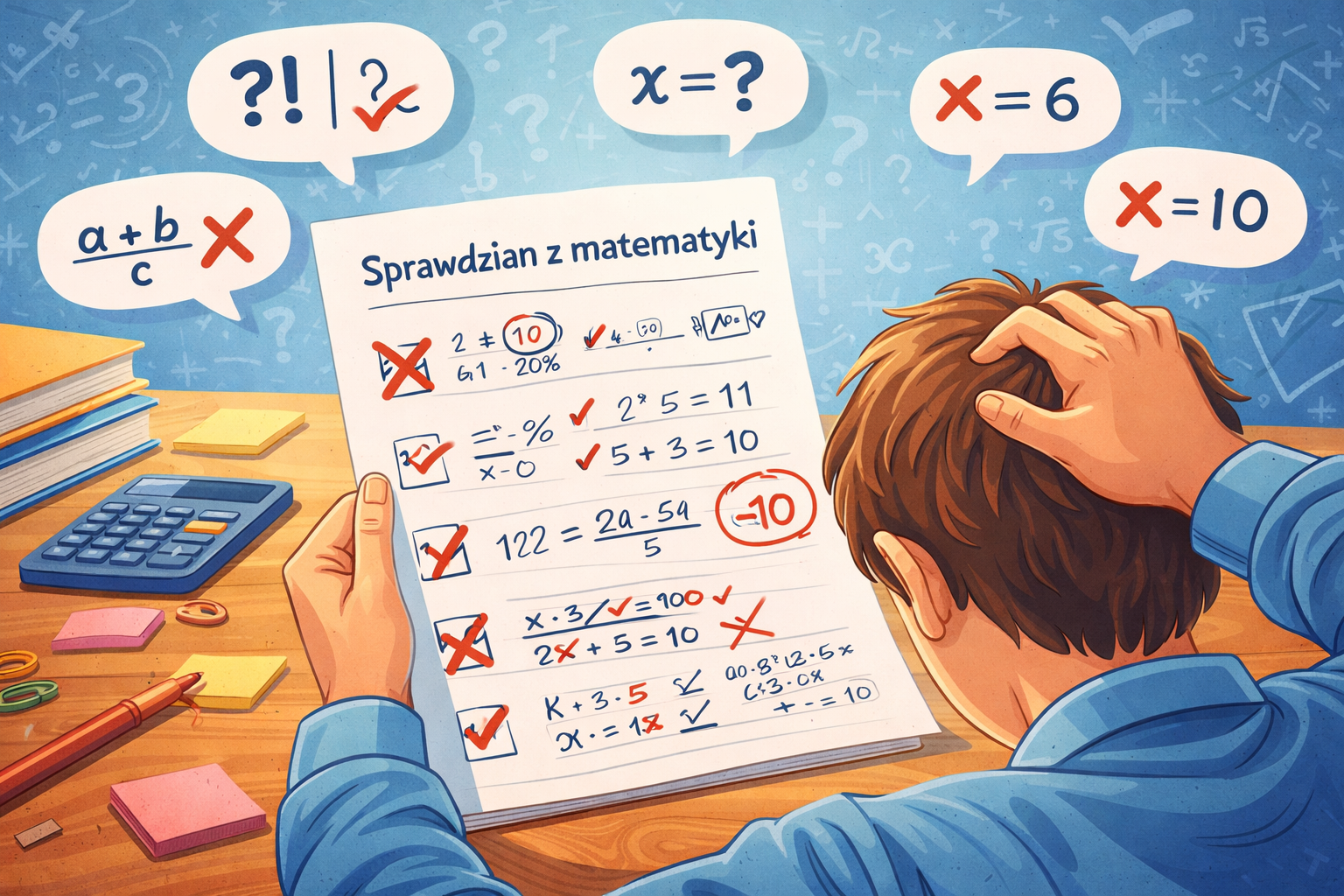 Najczęstsze błędy na sprawdzianach z matematyki